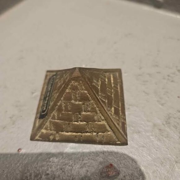 Brass Egyptian Pyramid Souvenir 1" Made in Egypt - Picture 2 of 4